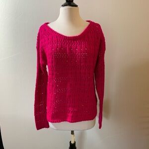 Aeropostale Hot Pink Knit Sweater Size M